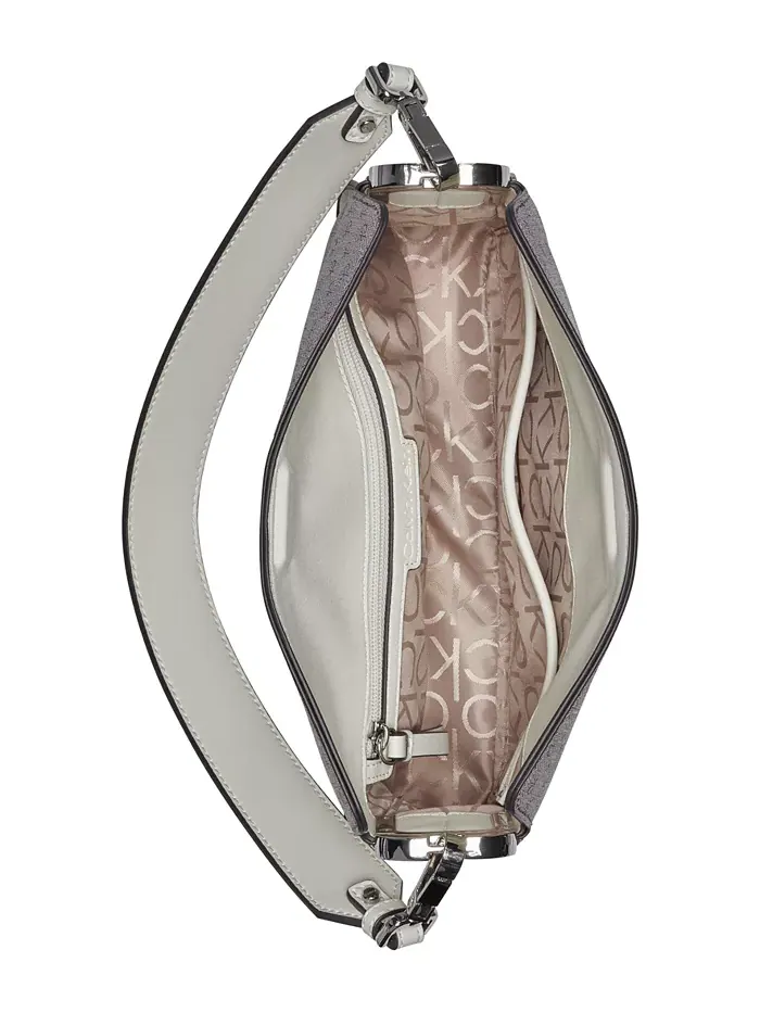 Сумка Calvin Klein Fay Signature Demi Shoulder — изображение 4 из 5, белый