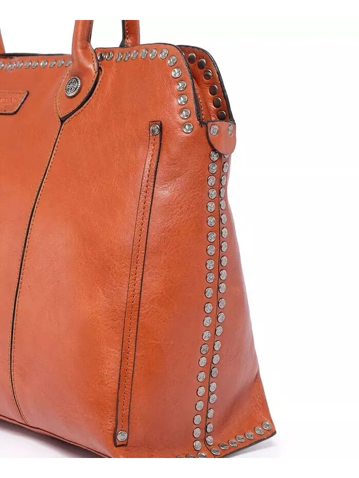 Женская сумка-саквояж Soul Stud из натуральной кожи OLD TREND — изображение 8 из 10, коричневый