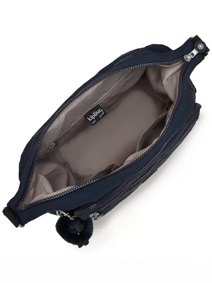 Сумка кросс-боди Gabbie Large с верхней молнией из нейлона Kipling — изображение 2 из 5, синий