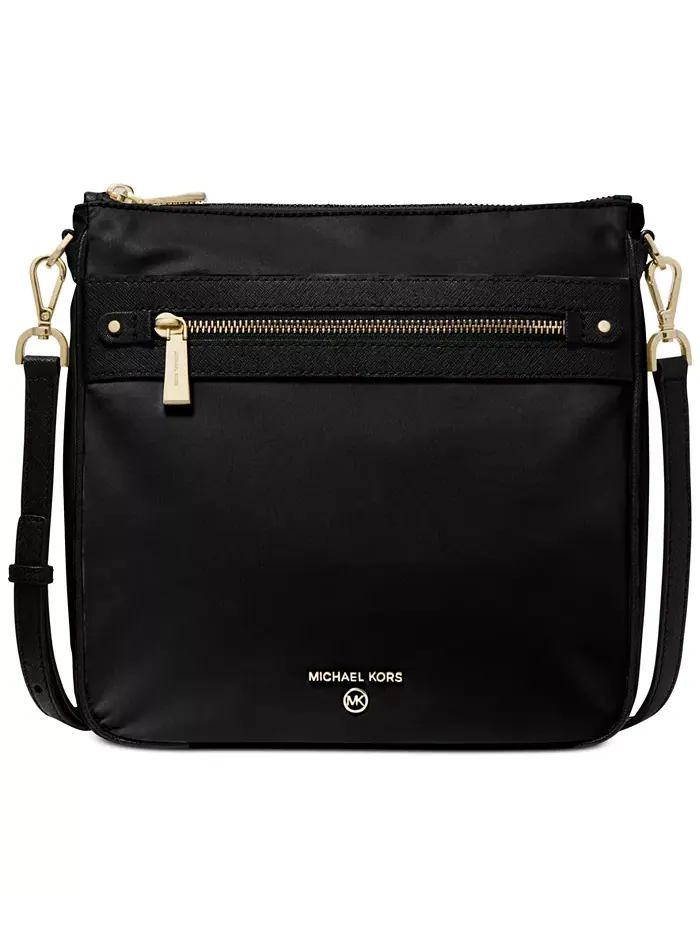 Сумка женская кросс-боди нейлон (габардин) Michael Kors Jet Set Charm North South — изображение 1 из 4, черный/золотистый