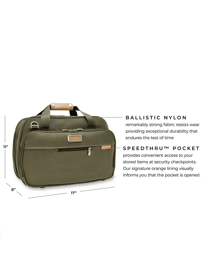 Сумка Baseline Expandable Cabin Bag Briggs & Riley — изображение 12 из 14, темно-синий