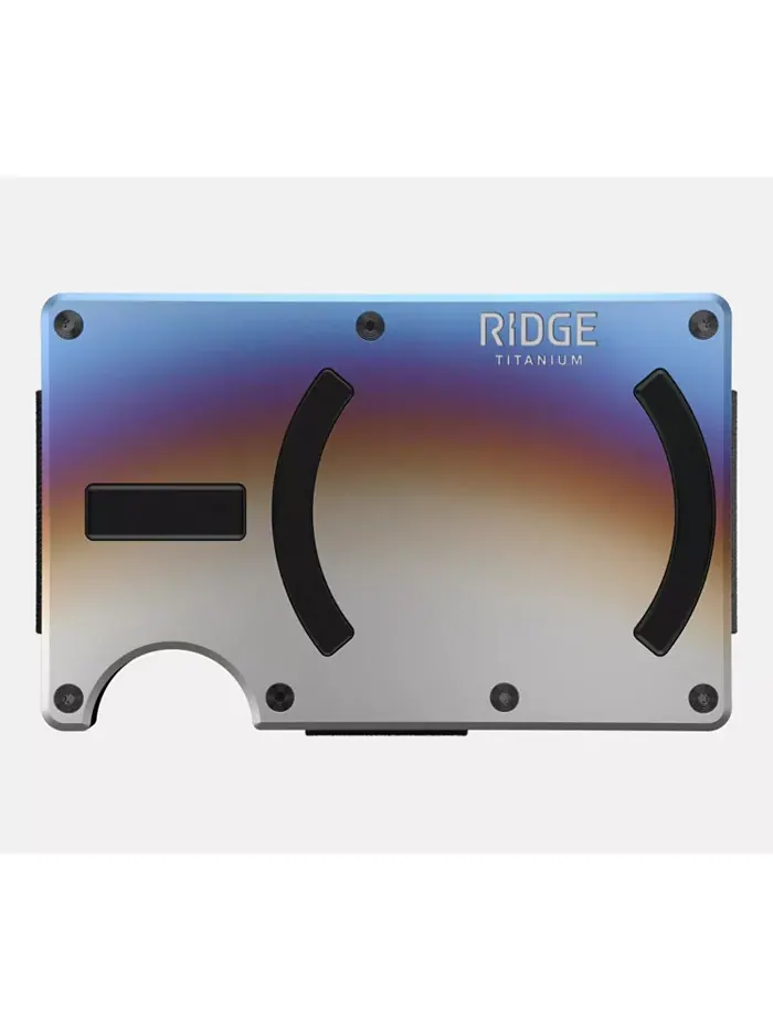 Мужской кошелек Ridge Wallet для MagSafe из выжженного титана и серебра — серебристый