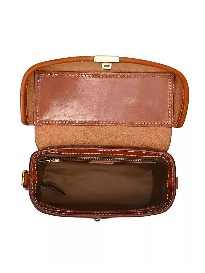 Сумка-коробка Azalea Vintage Crossbody OLD TREND — изображение 3 из 12, коричневый