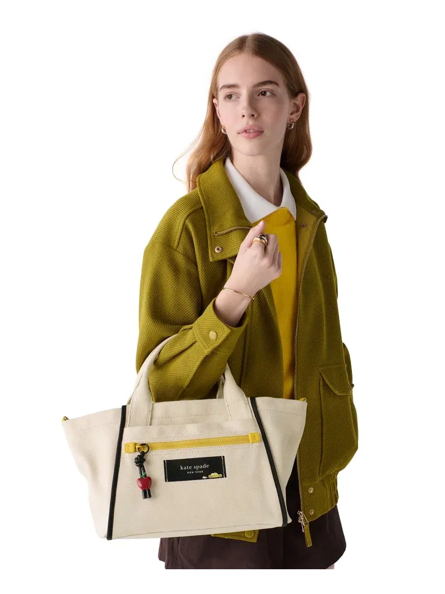 Сумка-шоппер среднего размера из холста Dash Taxi Kate Spade New York — изображение 2 из 7, натуральный мульти