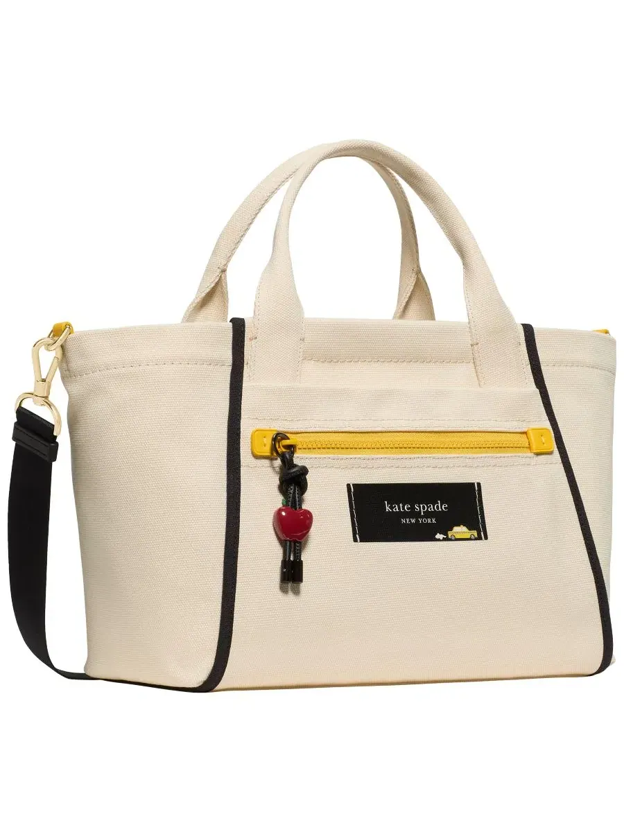 Сумка-шоппер среднего размера из холста Dash Taxi Kate Spade New York — изображение 3 из 7, натуральный мульти