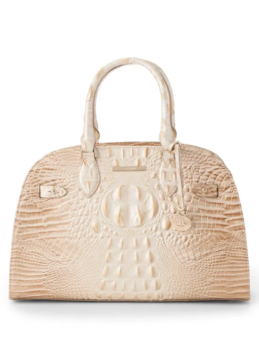 Сумка-сатчел из кожи с ручками и ремнем, Angelina Melbourne Medium Brahmin — изображение 1 из 8, коричневый