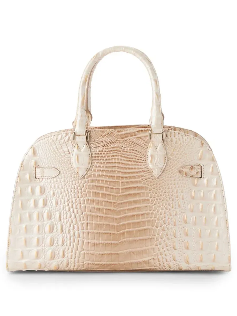 Сумка-сатчел из кожи с ручками и ремнем, Angelina Melbourne Medium Brahmin — изображение 2 из 8, коричневый