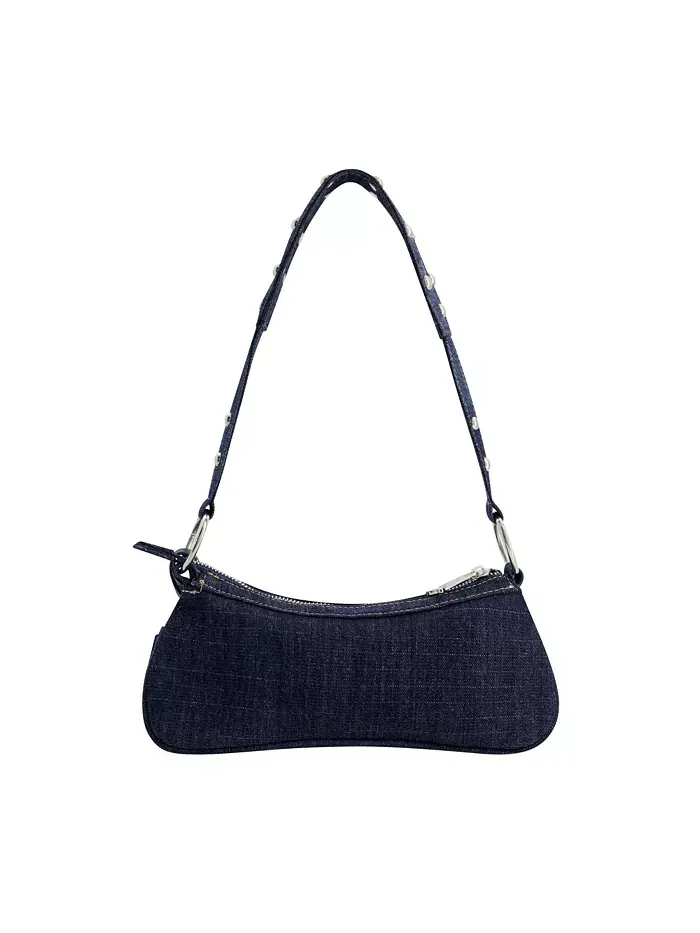 Сумка через плечо True Religion Horseshoe Denim с заклепками — изображение 4 из 6, синий