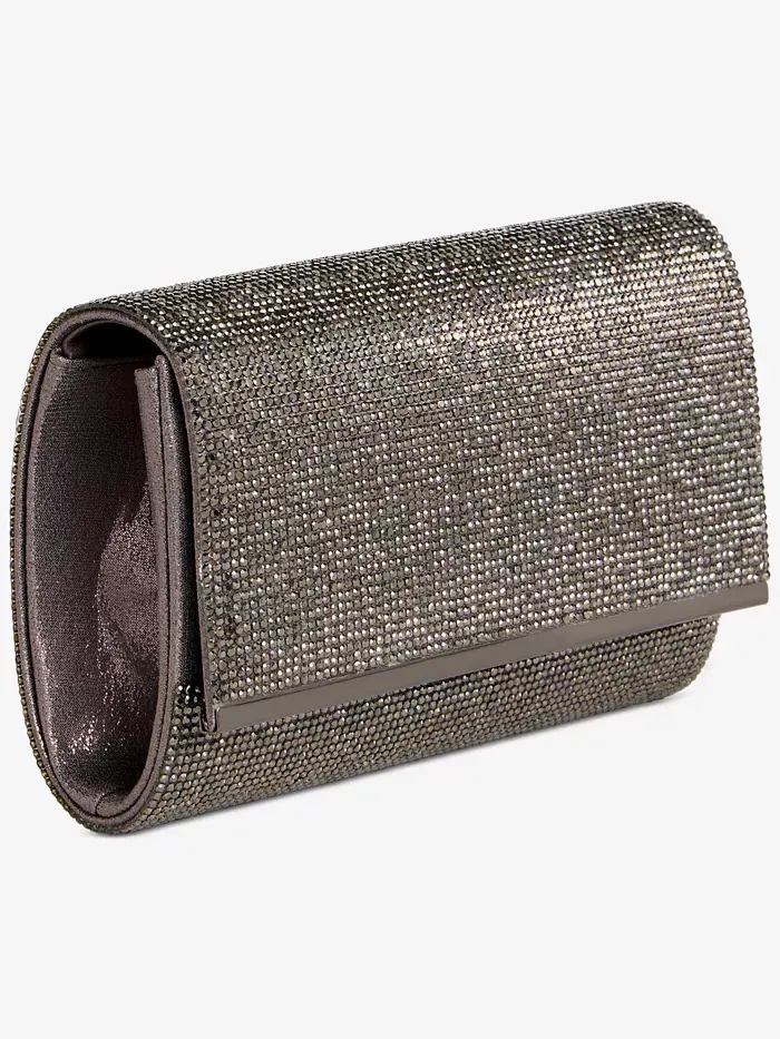 Клатч Caitlin Satin and Crystal Clutch I.N.C. International Concepts — изображение 7 из 7, серый
