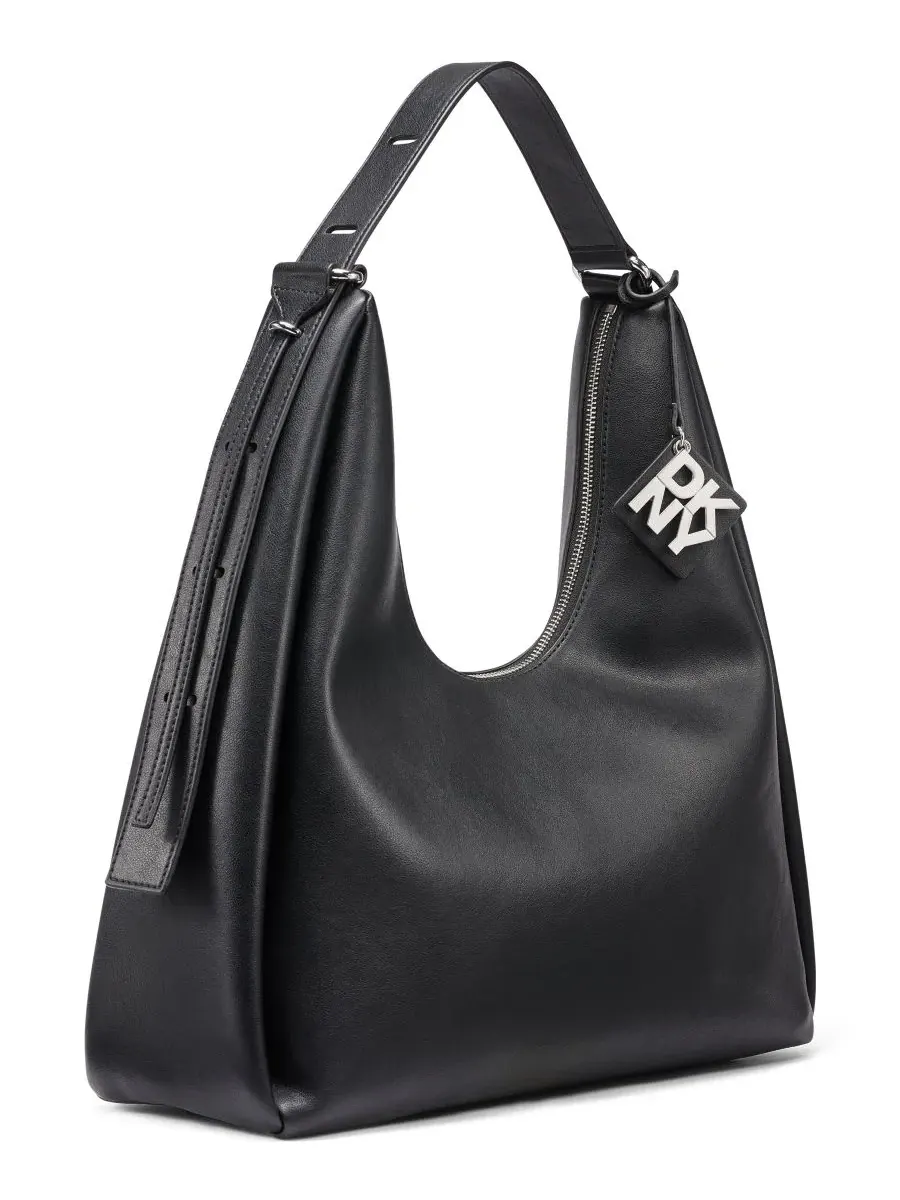 Большая сумка-хобо Elicia Dkny — изображение 3 из 4, черный/серебристый