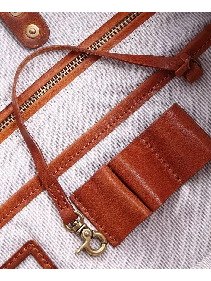 Женский портфель из натуральной кожи с изображением фикуса Old Trend — изображение 13 из 18, коричневый