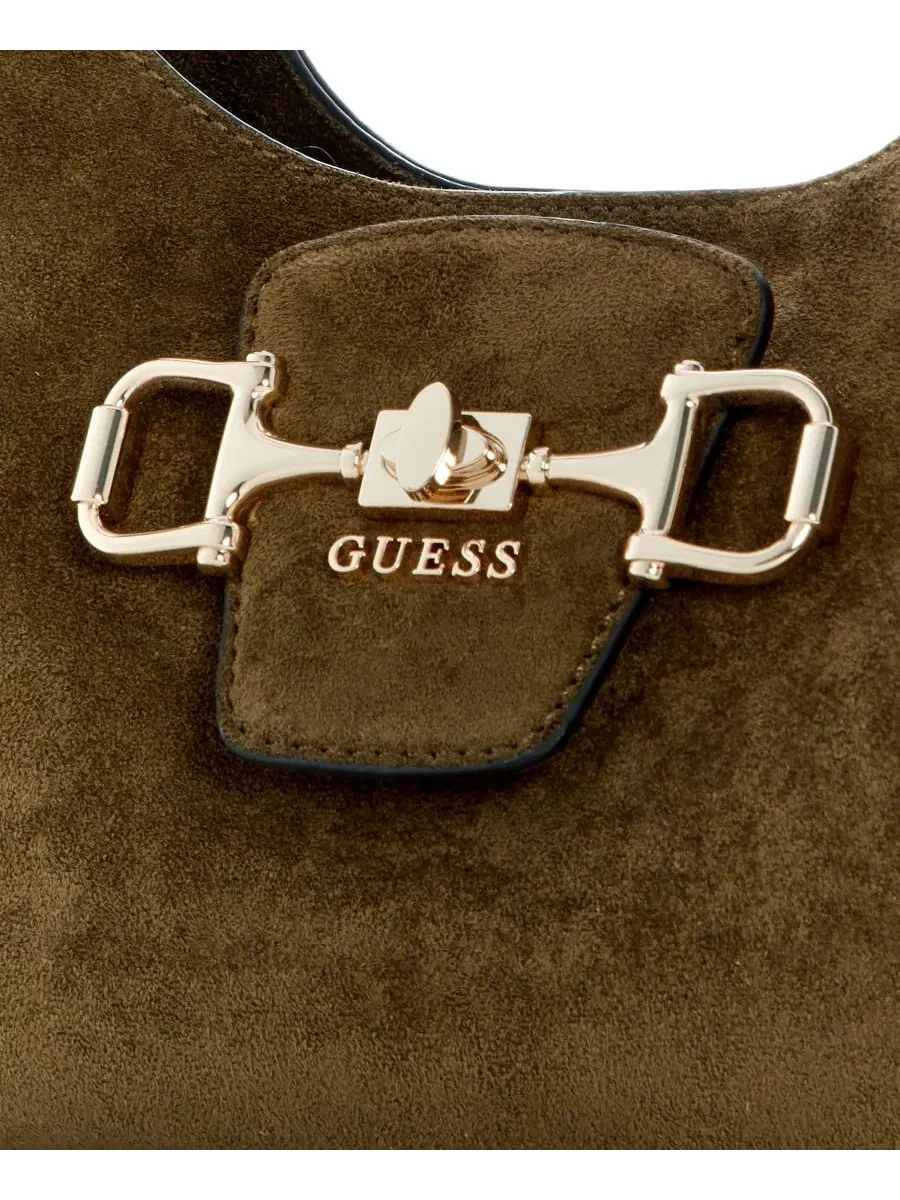 Сумка-хобо среднего размера с плечевым ремнем Sunset Medium GUESS — изображение 3 из 5, оливковый