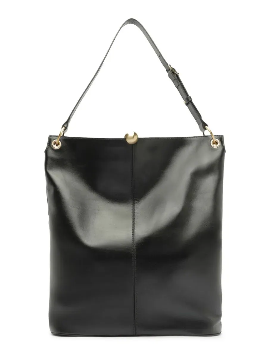 Сумка-хобо Arezzo Aurora Large Leather Hobo Handbag — изображение 2 из 5, черный