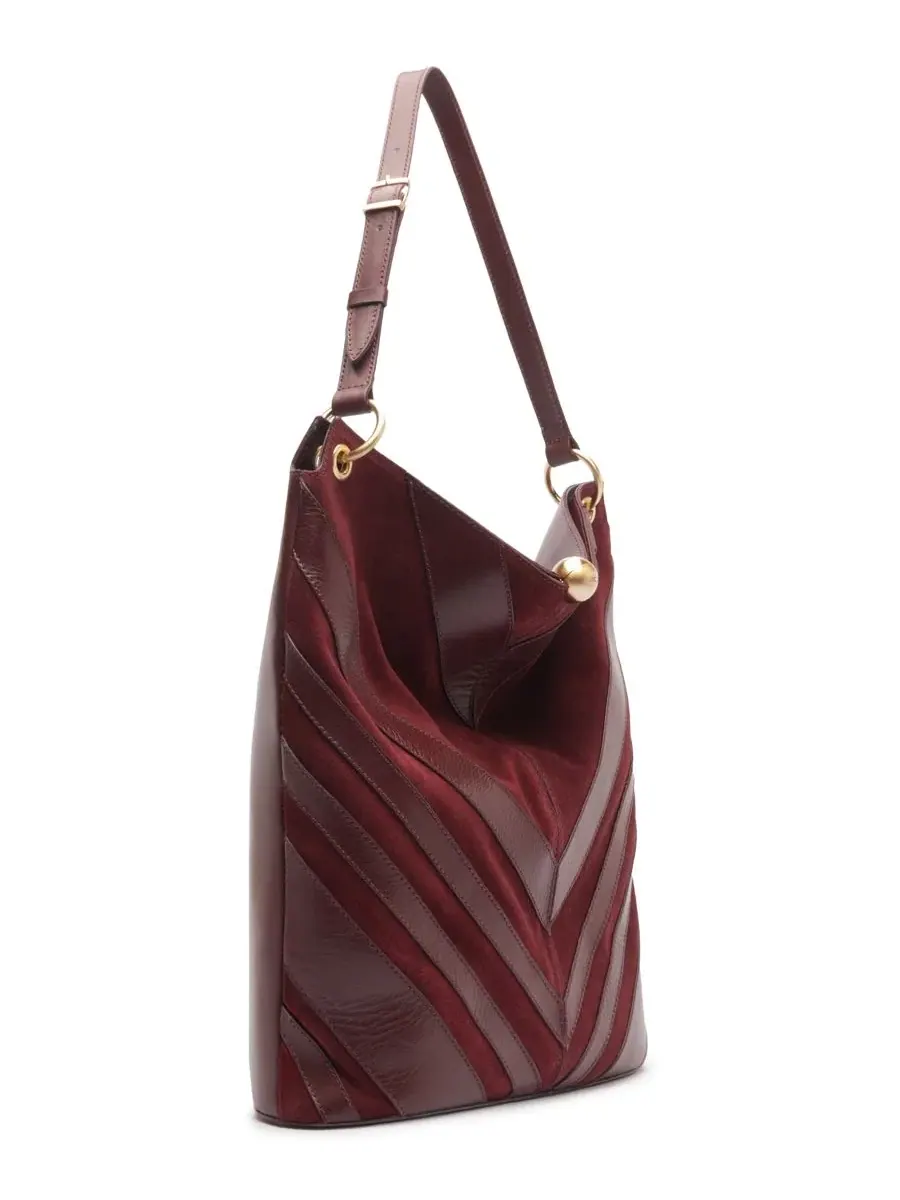 Сумка-хобо кожаная Aurora Large Leather Arezzo — изображение 3 из 5, красный