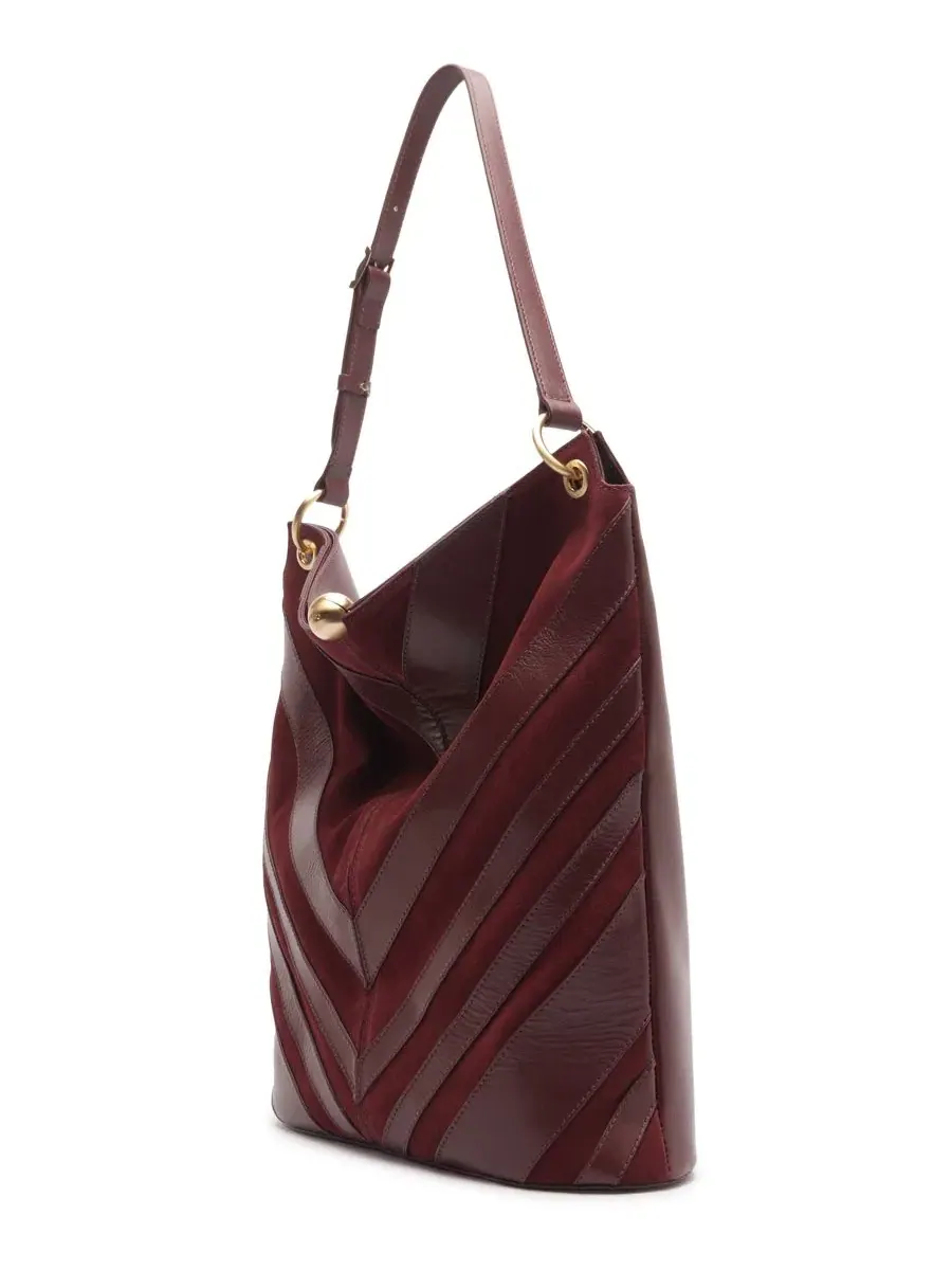 Сумка-хобо кожаная Aurora Large Leather Arezzo — изображение 4 из 5, красный