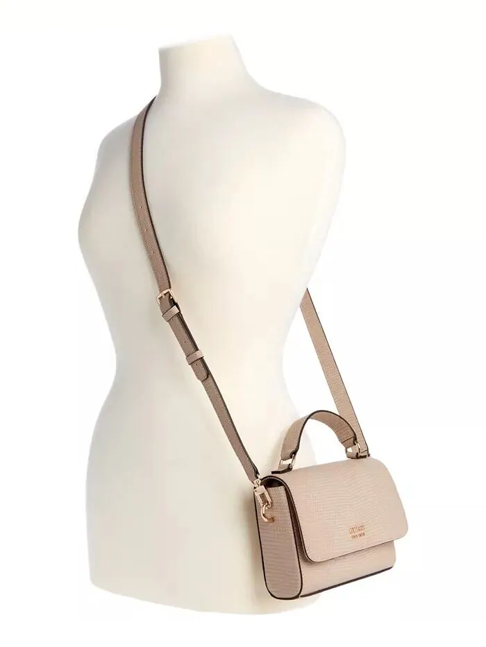 Сумка Guess Lyndi через плечо с верхней ручкой — изображение 3 из 5, черный