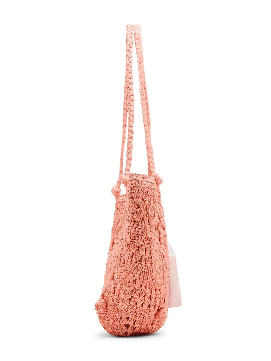Большая большая сумка Tydes из рафии Steve Madden — изображение 5 из 5, розовый