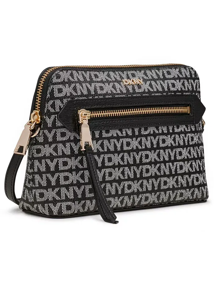 Сумка-через плечо с небольшим логотипом Bryant Ave, застежкой-молнией и куполом DKNY — изображение 3 из 4, черный/черный