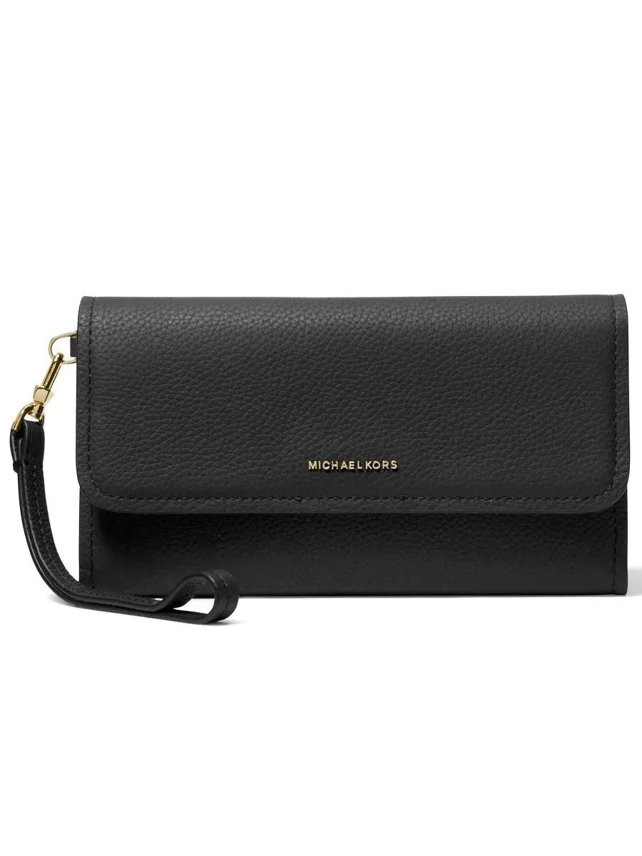 Сумка женская средняя клатч натуральная кожа Michael Kors Jet Set Flap — изображение 1 из 3, черный
