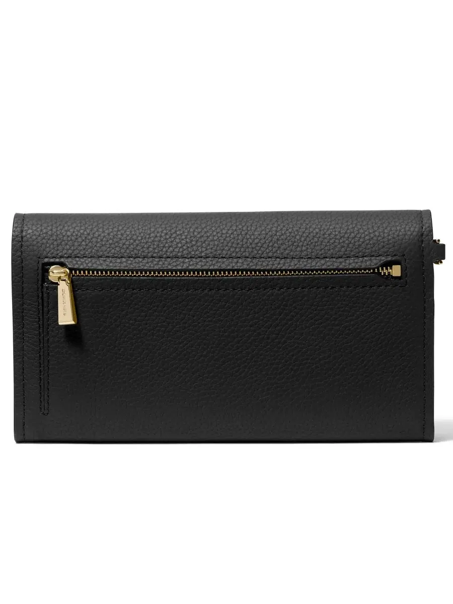 Сумка женская средняя клатч натуральная кожа Michael Kors Jet Set Flap — изображение 2 из 3, черный