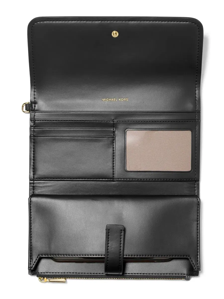 Сумка женская средняя клатч натуральная кожа Michael Kors Jet Set Flap — изображение 3 из 3, черный