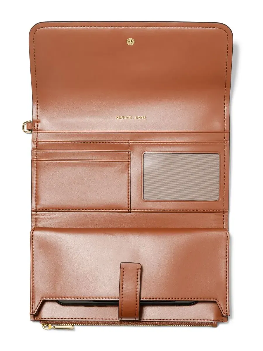 Сумка женская средняя клатч кожа (100% кожа) Michael Kors Jet Set Flap — изображение 3 из 3, коричневый