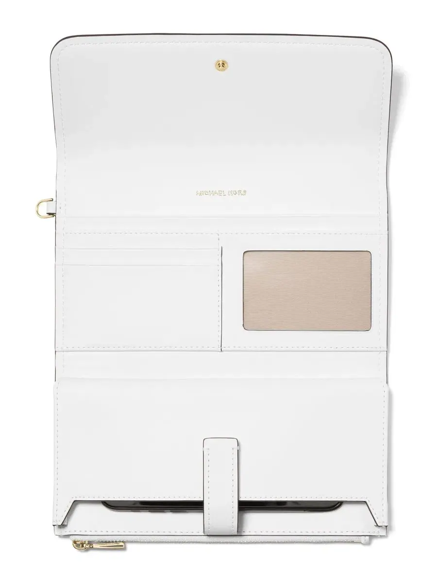 Сумка женская средняя клатч кожа Michael Kors Jet Set Flap — изображение 3 из 3, белый
