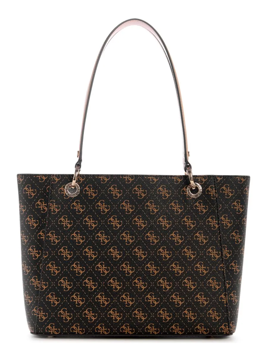 Сумка-тоут GUESS Noelle II с логотипом — изображение 3 из 5, коричневый