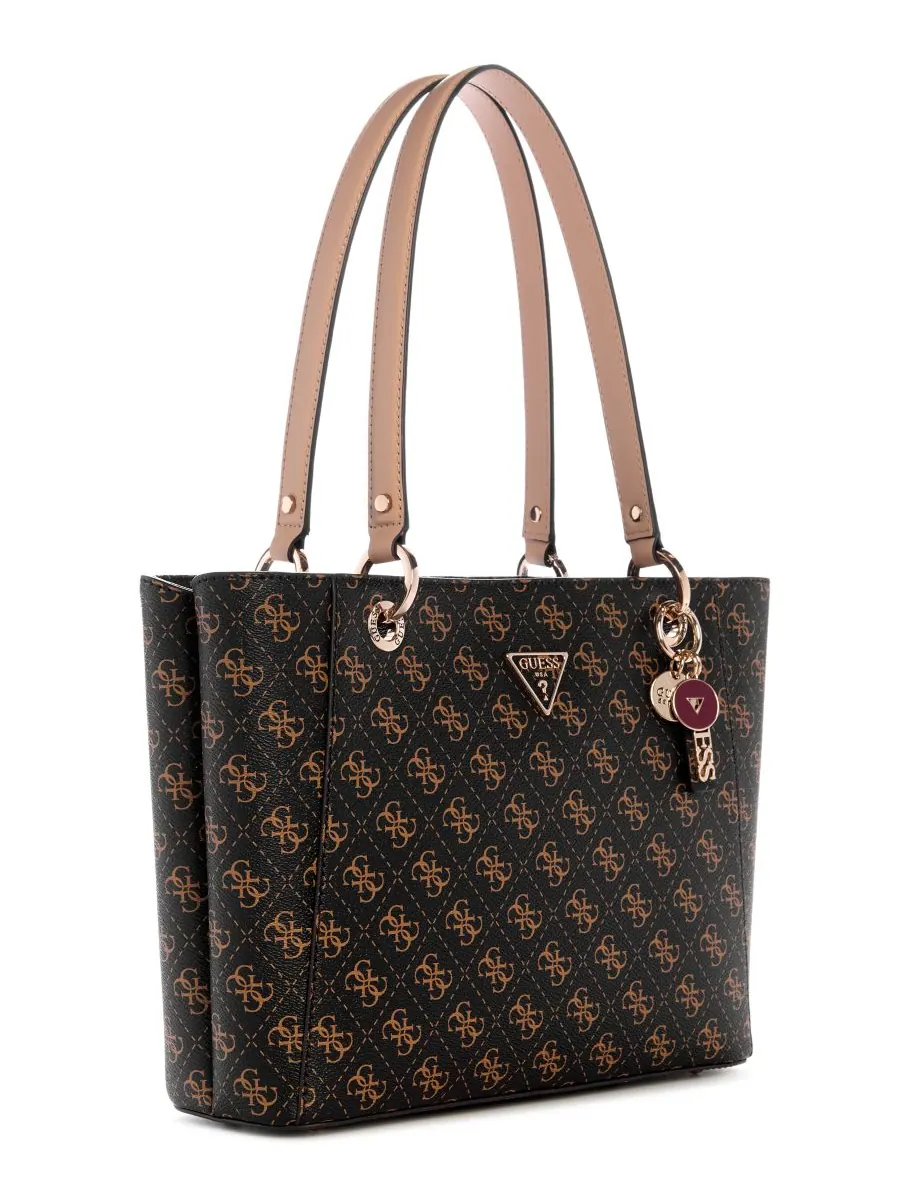 Сумка-тоут GUESS Noelle II с логотипом — изображение 4 из 5, коричневый