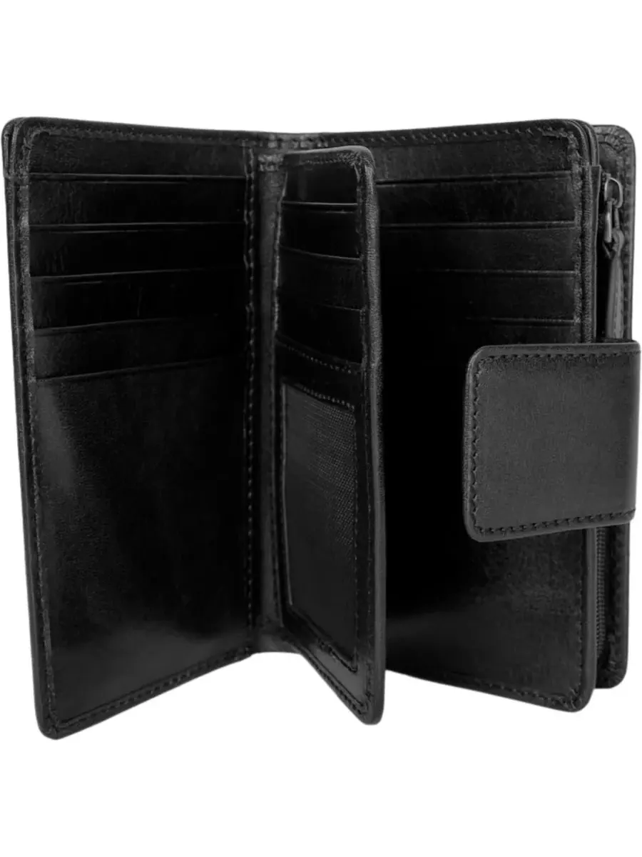 Кошелек Pelle D'oro RFID Secure Snap Trifold Wallet Mancini — изображение 4 из 6, черный