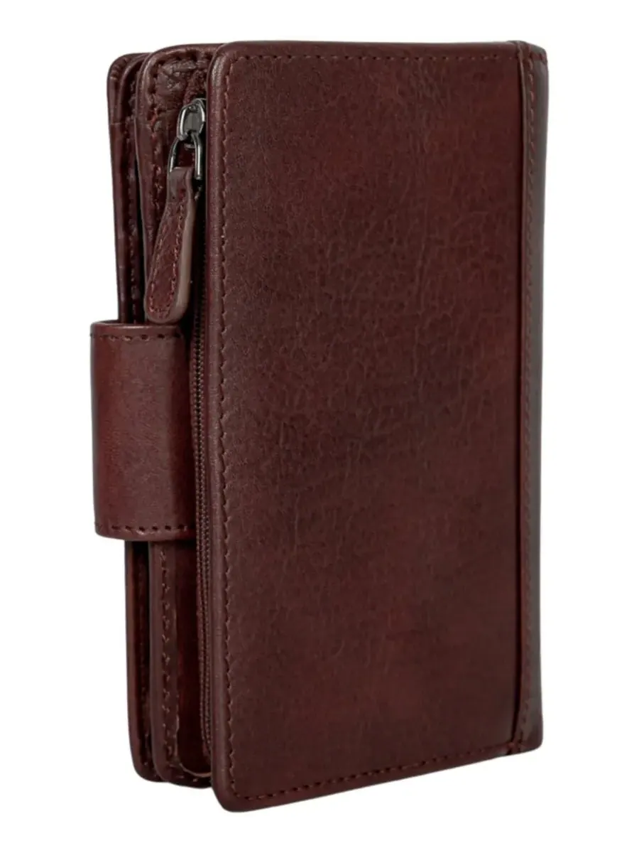 Кошелек Pelle D'oro RFID Secure Snap Trifold Wallet Mancini — изображение 3 из 6, коричневый