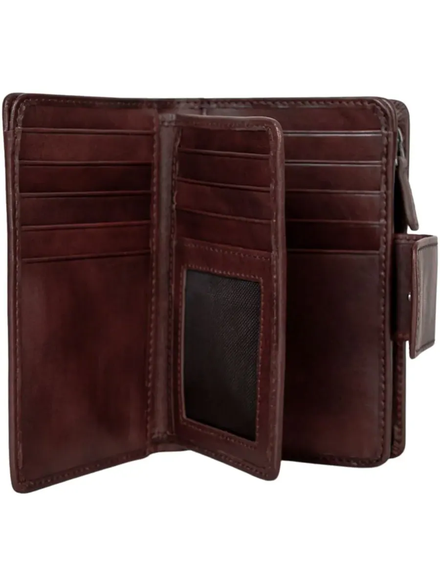 Кошелек Pelle D'oro RFID Secure Snap Trifold Wallet Mancini — изображение 4 из 6, коричневый