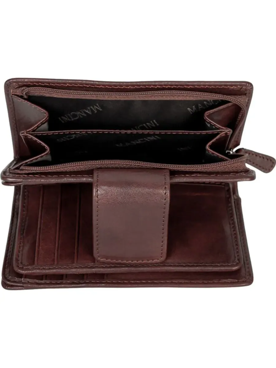 Кошелек Pelle D'oro RFID Secure Snap Trifold Wallet Mancini — изображение 5 из 6, коричневый
