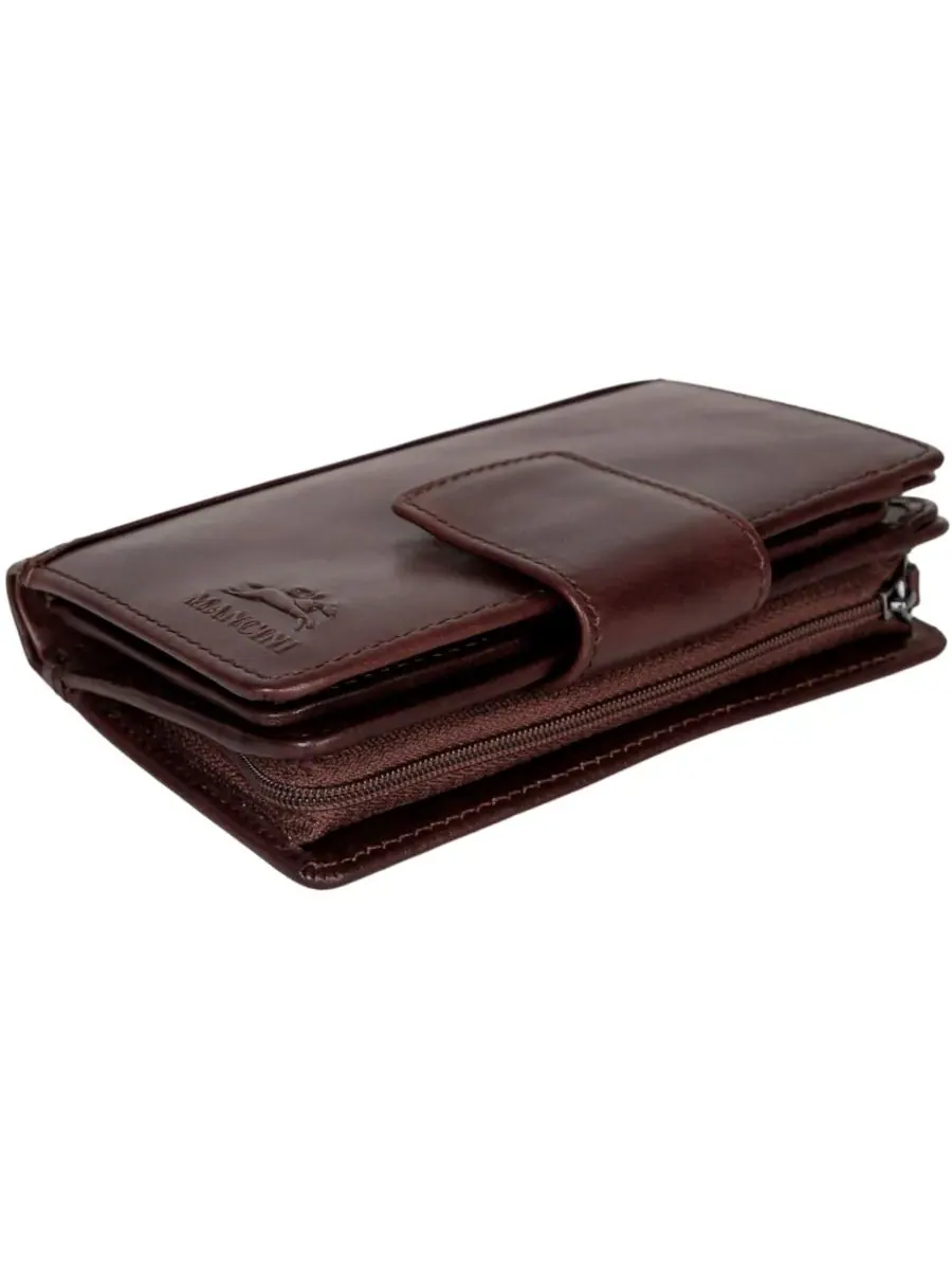 Кошелек Pelle D'oro RFID Secure Snap Trifold Wallet Mancini — изображение 6 из 6, коричневый