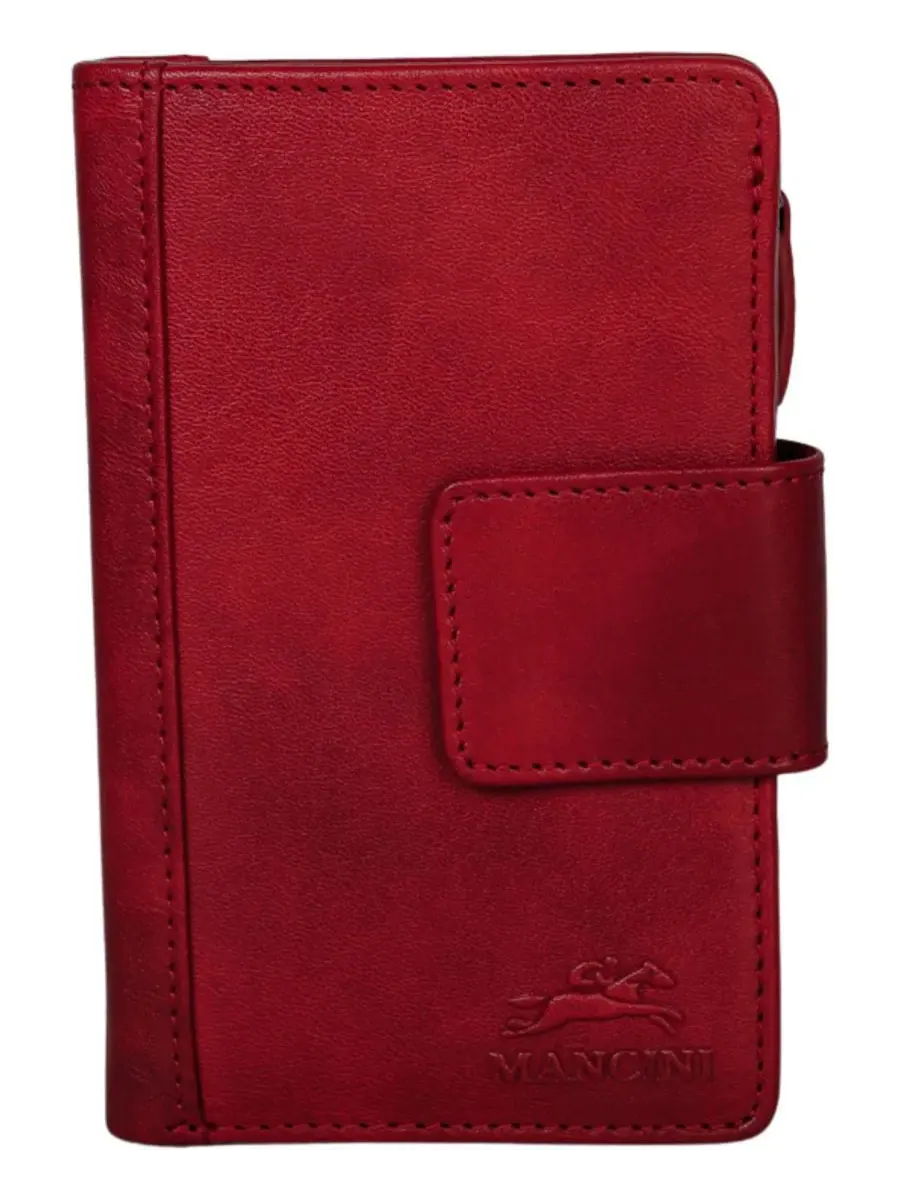 Кошелек Pelle D'oro RFID Secure Snap Trifold Wallet Mancini — изображение 1 из 6, красный