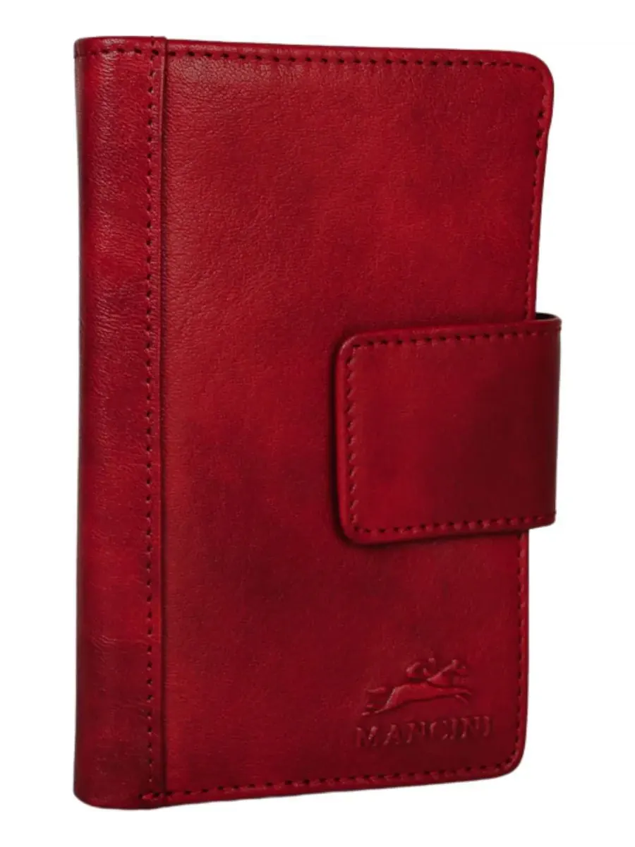 Кошелек Pelle D'oro RFID Secure Snap Trifold Wallet Mancini — изображение 2 из 6, красный