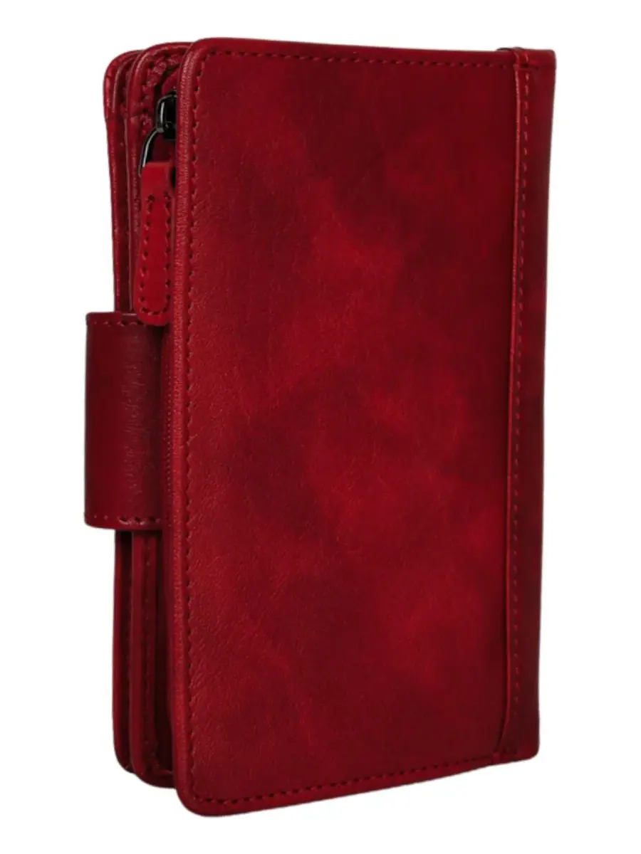 Кошелек Pelle D'oro RFID Secure Snap Trifold Wallet Mancini — изображение 3 из 6, красный