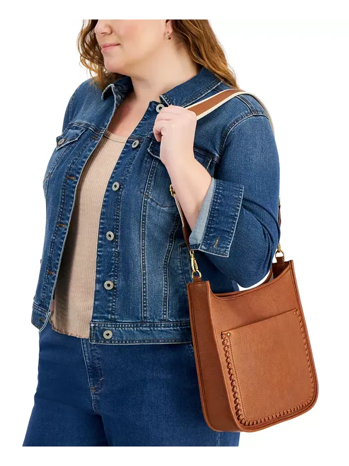 Средняя сумка-кроссбоди с декоративной строчкой Whipstitch Style & Co — изображение 2 из 7, коричневый