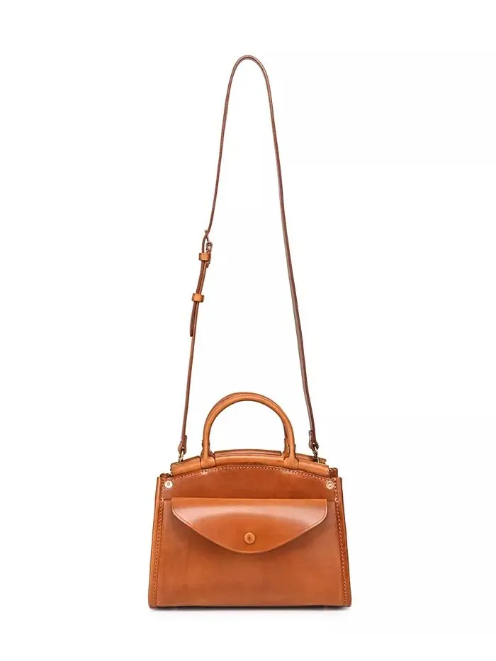 Винтажная сумка-портфель Laurel OLD TREND — изображение 3 из 16, карамель