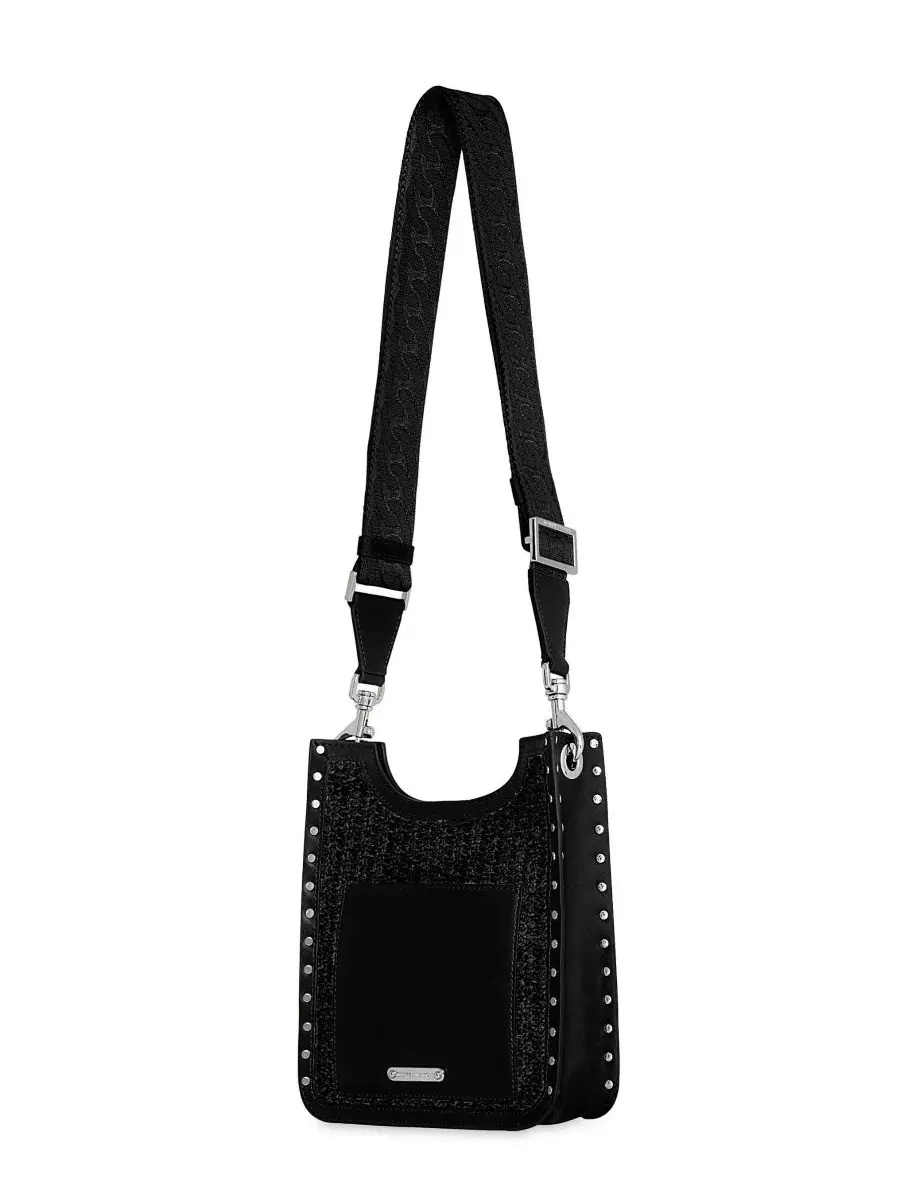 Мини-сумка через плечо с кисточками Darren Mini Feed Rebecca Minkoff — изображение 2 из 3, черный/черный