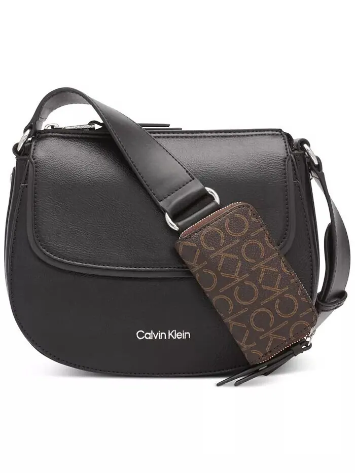 Коричневая сумка через плечо Bella Calvin Klein — изображение 1 из 6, карамель
