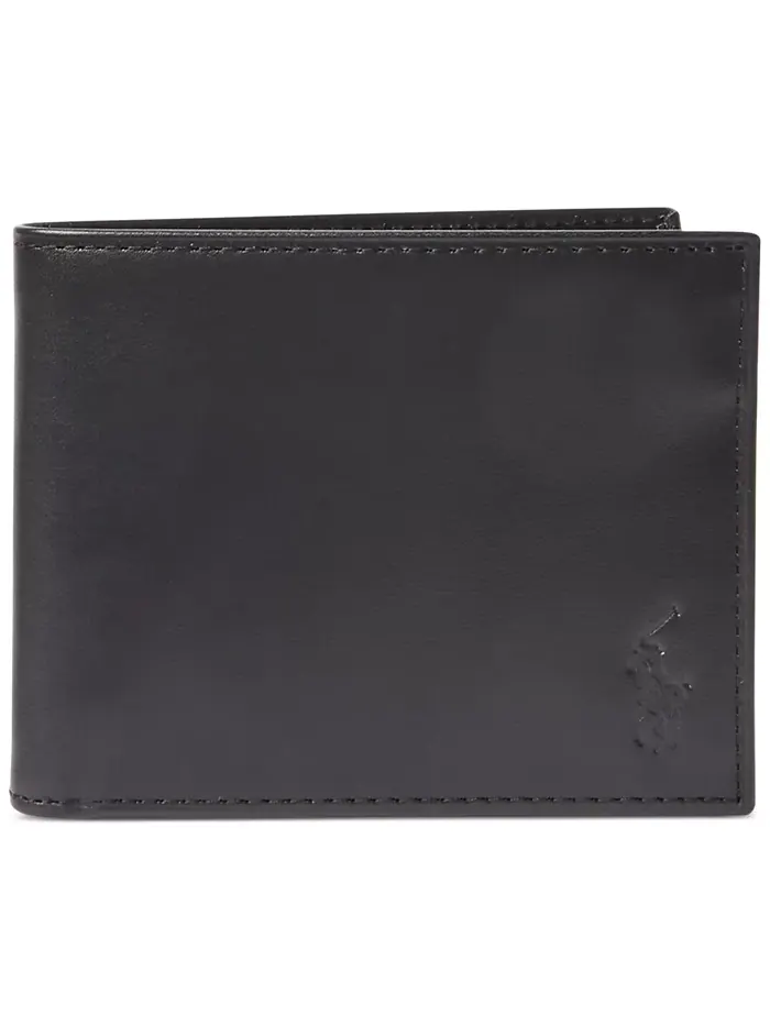 Мужской бумажник из гладкой кожи Passcase Polo Ralph Lauren