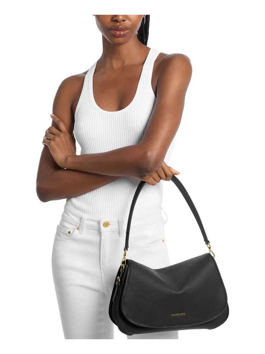 Сумка женская средняя кросс-боди корпус: 100% кожа Michael Kors Convertible Messenger — изображение 2 из 5, черный