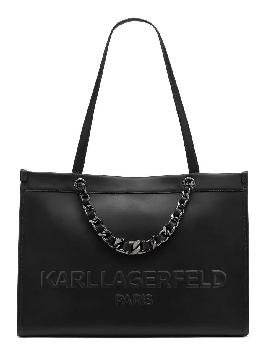 Большая кожаная сумка-тоут Savoie KARL LAGERFELD PARIS