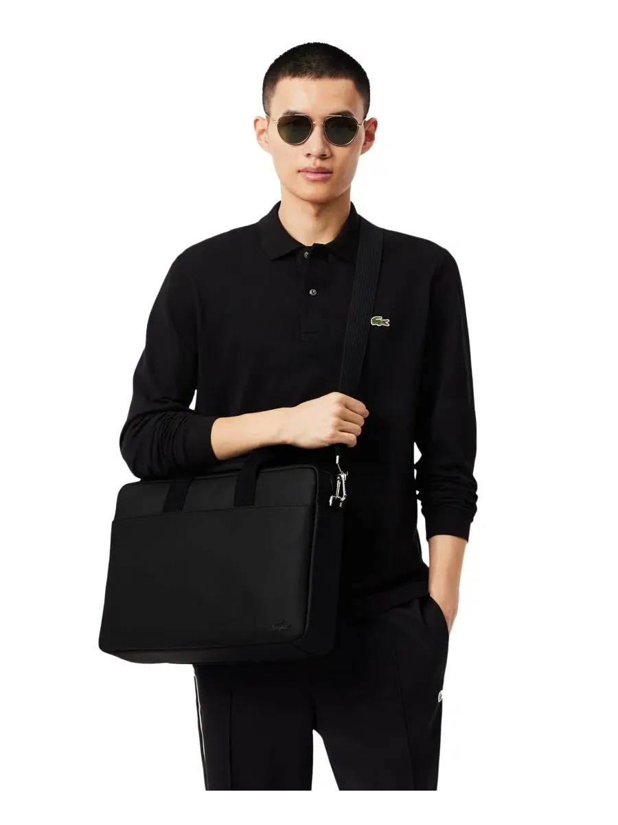 Мужская сумка для ноутбука с эффектом пике Lacoste — 6
