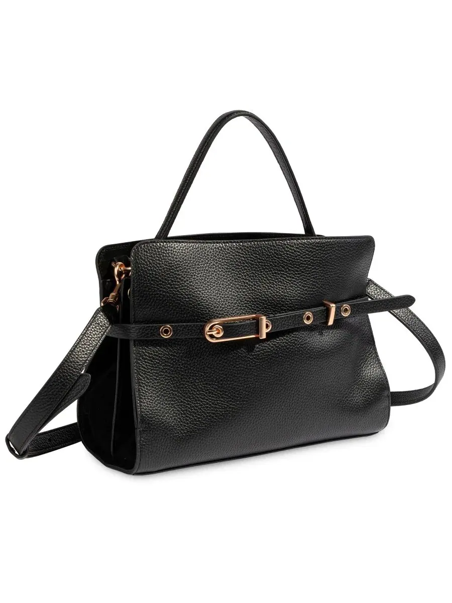 Сумка-сатчел Florence Medium Leather из натуральной кожи Sam Edelman — изображение 3 из 7, черный