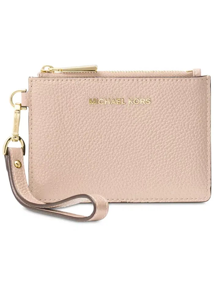 Кожаный кошелек Jet Set Small Coin Purse Michael Kors — изображение 1 из 1, розовый/золотистый