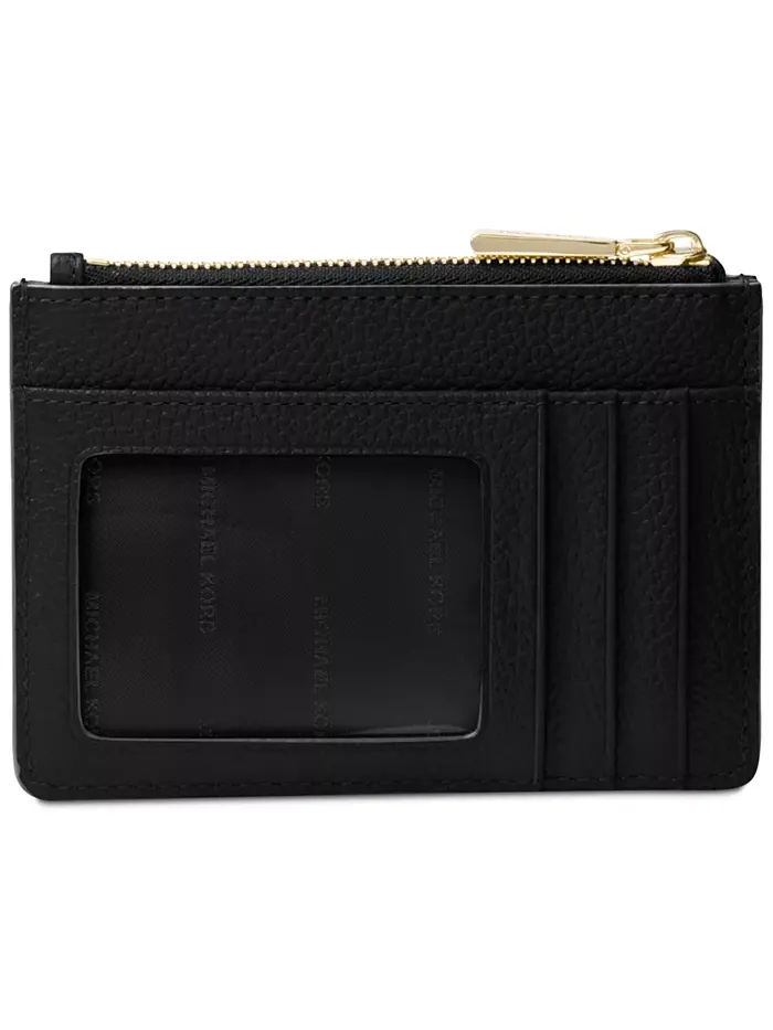 Кожаный кошелек Jet Set Small Coin Purse Michael Kors — изображение 3 из 3, черный/золотистый