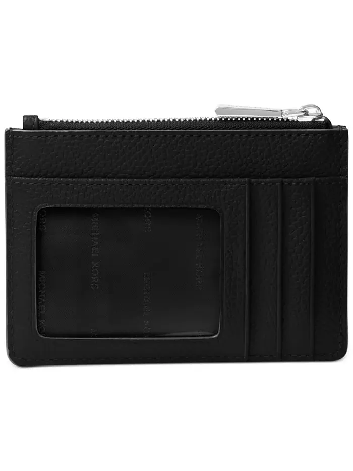 Кожаный кошелек Jet Set Small Coin Purse Michael Kors — изображение 3 из 3, черный/серебристый