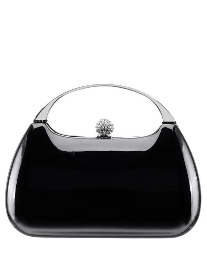Женская сумка Minaudiere металлик с металлической ручкой Nina — изображение 1 из 7, черный